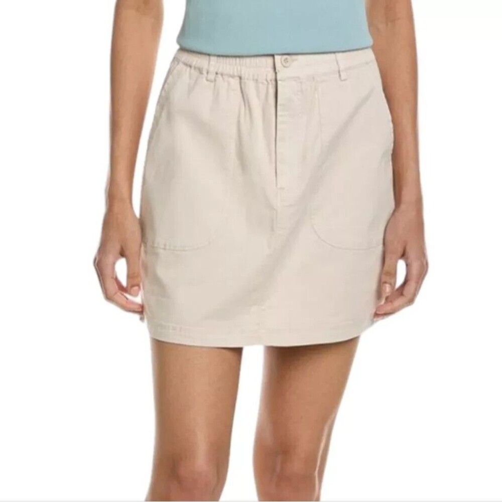 Michael Stars Monroe Stretch Twill Mini Skirt in Cement Sz 1X
